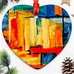 Abstrak Paint Heart Ornament (Two Sides)