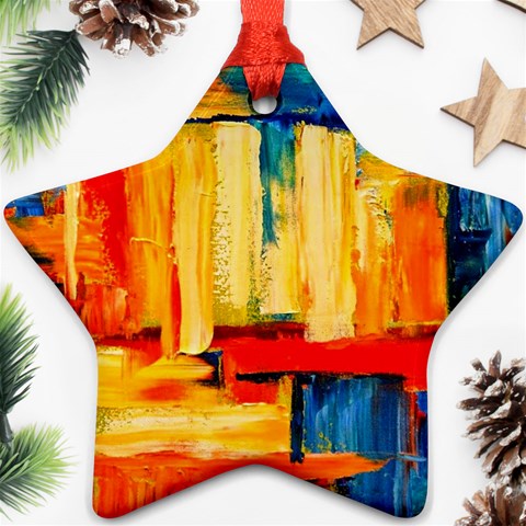Abstrak Paint Star Ornament (Two Sides) from ArtsNow.com Front