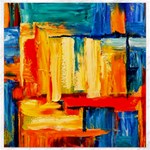 Abstrak Paint Canvas 12  x 12 