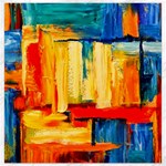 Abstrak Paint Canvas 16  x 16 