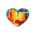 Abstrak Paint Rubber Coaster (Heart)