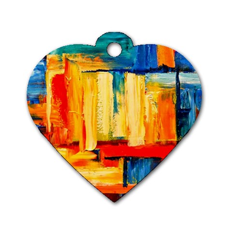Abstrak Paint Dog Tag Heart (One Side) from ArtsNow.com Front