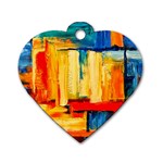 Abstrak Paint Dog Tag Heart (Two Sides)