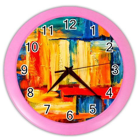 Abstrak Paint Color Wall Clock from ArtsNow.com Front