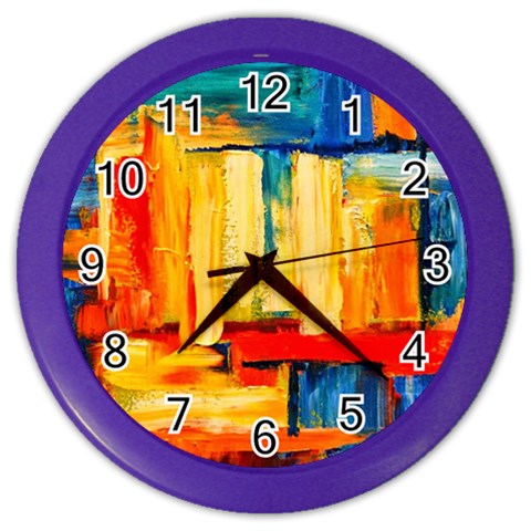Abstrak Paint Color Wall Clock from ArtsNow.com Front