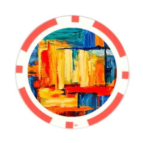 Abstrak Paint Poker Chip Card Guard from ArtsNow.com Front