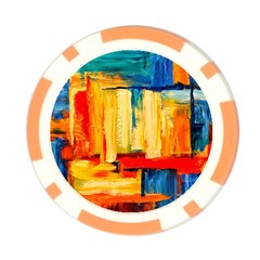 Abstrak Paint Poker Chip Card Guard from ArtsNow.com Front