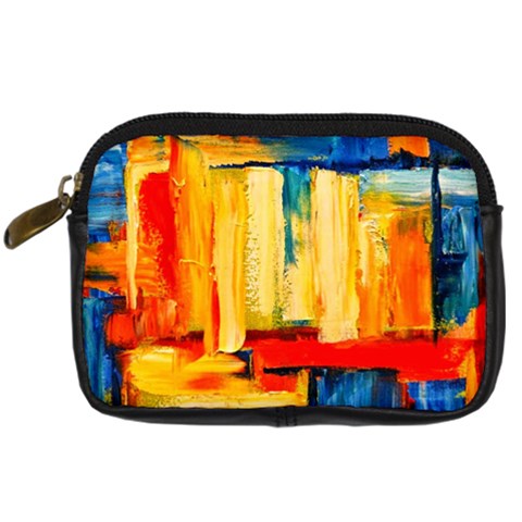 Abstrak Paint Digital Camera Leather Case from ArtsNow.com Front