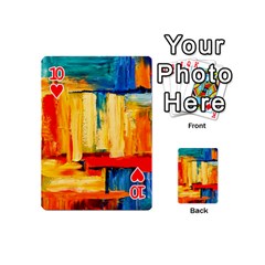 Abstrak Paint Playing Cards 54 (Mini) from ArtsNow.com Front - Heart10