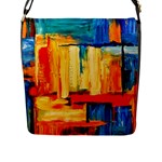 Abstrak Paint Flap Closure Messenger Bag (L)