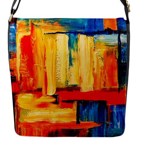 Abstrak Paint Flap Closure Messenger Bag (S) from ArtsNow.com Front