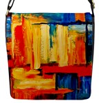 Abstrak Paint Flap Closure Messenger Bag (S)
