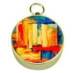 Abstrak Paint Gold Compass