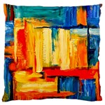 Abstrak Paint Large Flano Cushion Case (One Side)