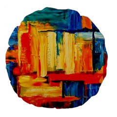 Abstrak Paint Large 18  Premium Flano Round Cushion  from ArtsNow.com Front