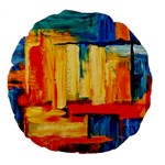 Abstrak Paint Large 18  Premium Flano Round Cushion 
