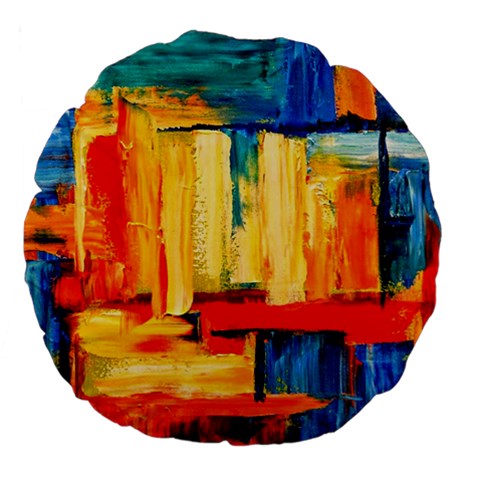 Abstrak Paint Large 18  Premium Flano Round Cushion  from ArtsNow.com Back