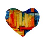 Abstrak Paint Standard 16  Premium Flano Heart Shape Cushion 