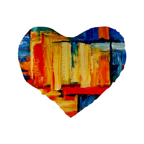 Abstrak Paint Standard 16  Premium Flano Heart Shape Cushion  from ArtsNow.com Back