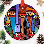 Art Painting Pop Design Stars Ornament (Round)