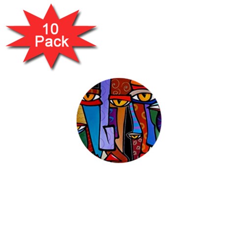 Art Painting Pop Design Stars 1  Mini Button (10 pack)  from ArtsNow.com Front