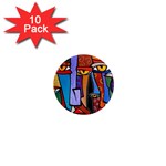 Art Painting Pop Design Stars 1  Mini Magnet (10 pack) 