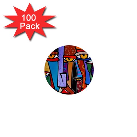 Art Painting Pop Design Stars 1  Mini Button (100 pack)  from ArtsNow.com Front