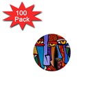 Art Painting Pop Design Stars 1  Mini Button (100 pack) 