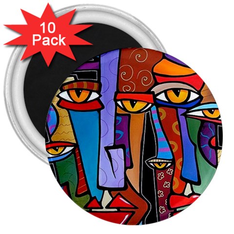 Art Painting Pop Design Stars 3  Magnet (10 pack) from ArtsNow.com Front