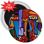Art Painting Pop Design Stars 3  Magnet (10 pack)