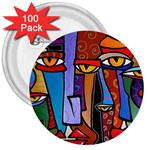Art Painting Pop Design Stars 3  Button (100 pack)