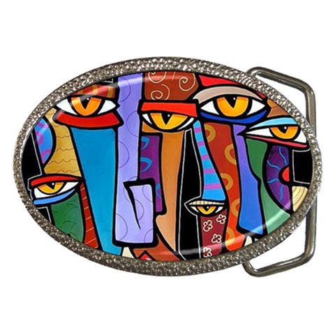 Art Painting Pop Design Stars Belt Buckle from ArtsNow.com Front