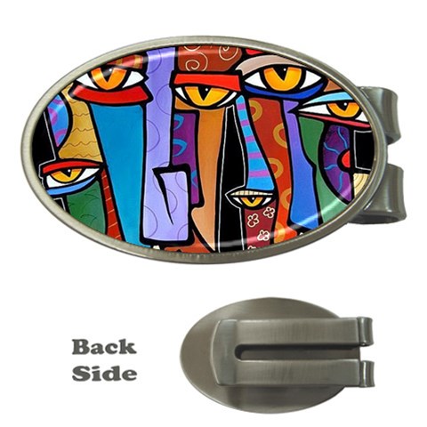 Art Painting Pop Design Stars Money Clip (Oval) from ArtsNow.com Front