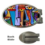 Art Painting Pop Design Stars Money Clip (Oval)