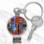 Art Painting Pop Design Stars Nail Clippers Key Chain
