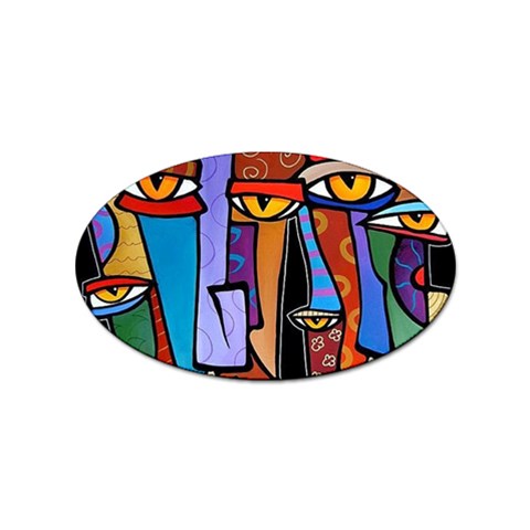 Art Painting Pop Design Stars Sticker (Oval) from ArtsNow.com Front