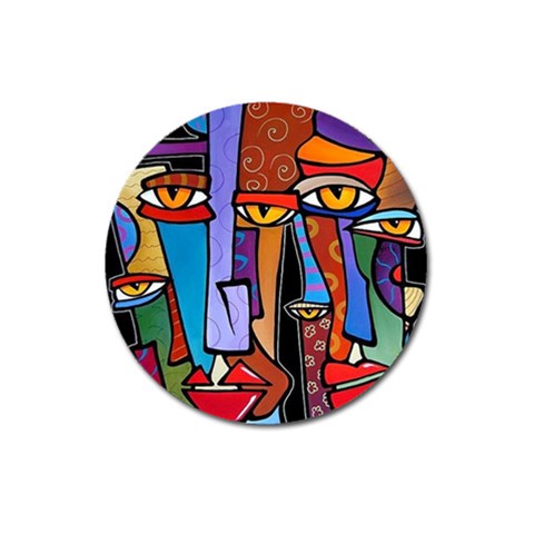 Art Painting Pop Design Stars Magnet 3  (Round) from ArtsNow.com Front