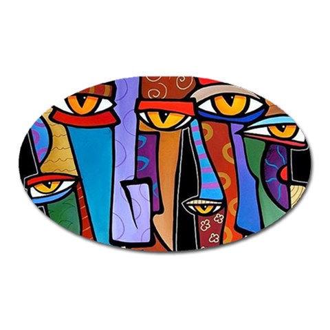 Art Painting Pop Design Stars Magnet (Oval) from ArtsNow.com Front