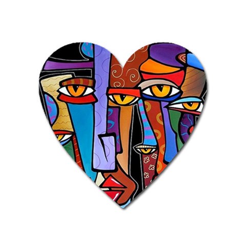 Art Painting Pop Design Stars Magnet (Heart) from ArtsNow.com Front