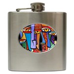 Art Painting Pop Design Stars Hip Flask (6 oz)