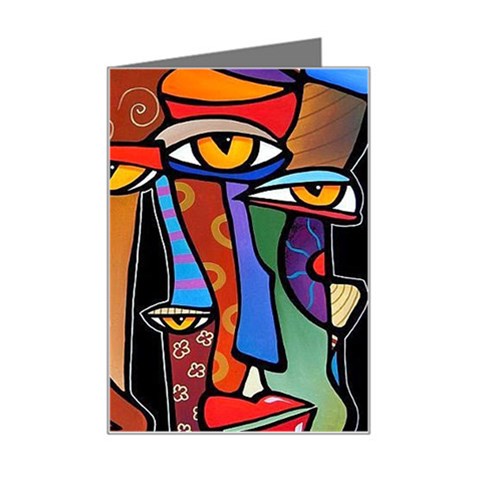 Art Painting Pop Design Stars Mini Greeting Card from ArtsNow.com Left