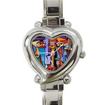 Art Painting Pop Design Stars Heart Italian Charm Watch