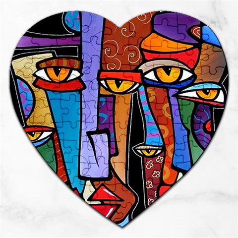 Art Painting Pop Design Stars Jigsaw Puzzle (Heart) from ArtsNow.com Front