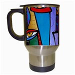 Art Painting Pop Design Stars Travel Mug (White)