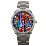 Art Painting Pop Design Stars Sport Metal Watch
