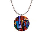 Art Painting Pop Design Stars 1  Button Necklace