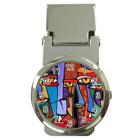 Art Painting Pop Design Stars Money Clip Watch from ArtsNow.com Front