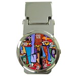 Art Painting Pop Design Stars Money Clip Watch