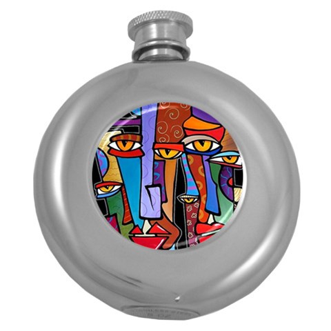 Art Painting Pop Design Stars Hip Flask (5 oz) from ArtsNow.com Front