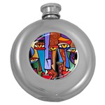 Art Painting Pop Design Stars Hip Flask (5 oz)